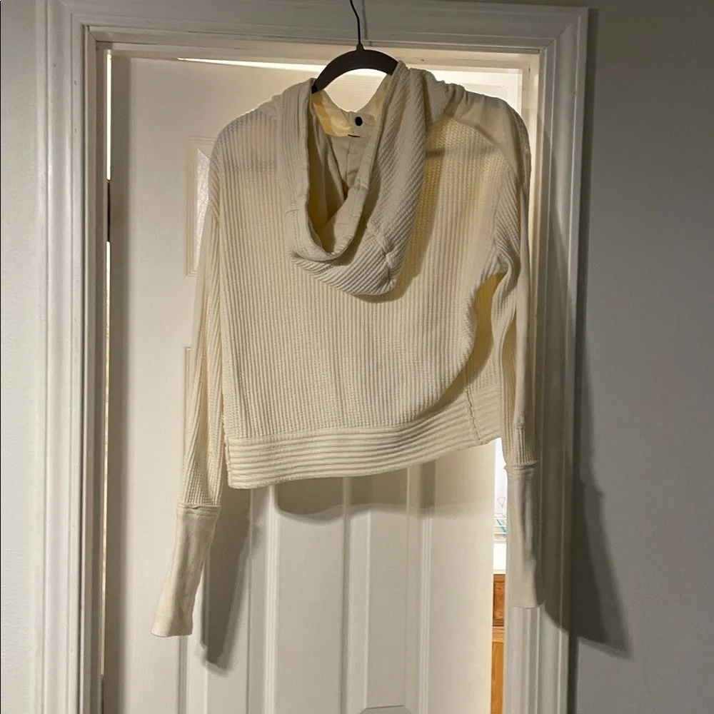 EUC Free People FP One Mason Hoodie Ivory